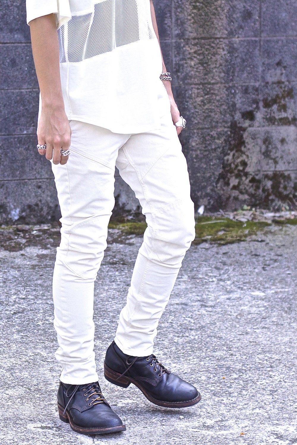 Motorcycle Pants Ecru ver.Slim