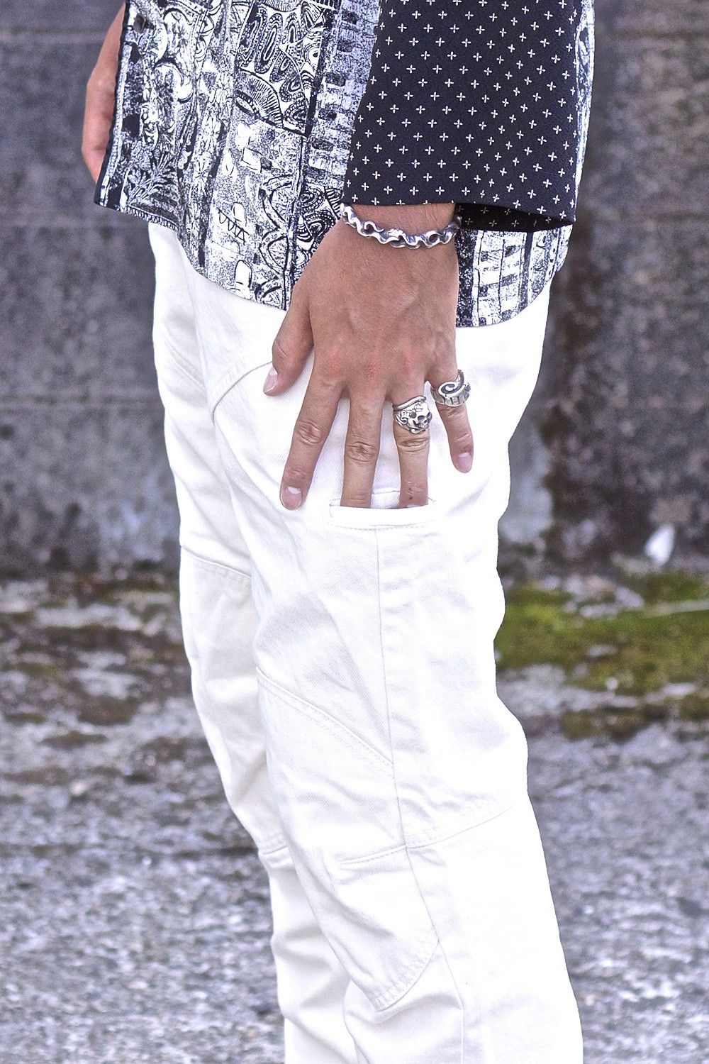 Motorcycle Pants Ecru ver.Wide