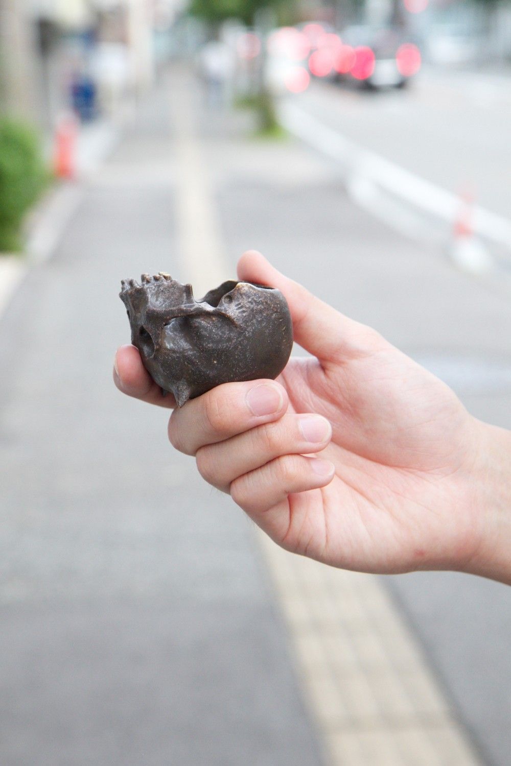 "ぐい呑み"小ツノ髑髏 サビ