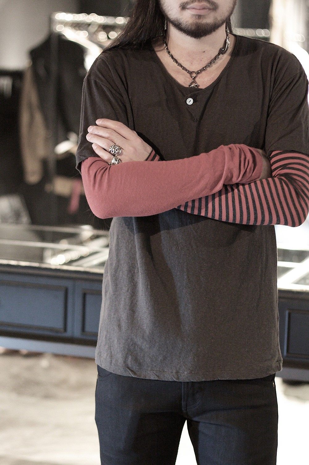 【ラスト一点】crazy cashmere cut&saw RED