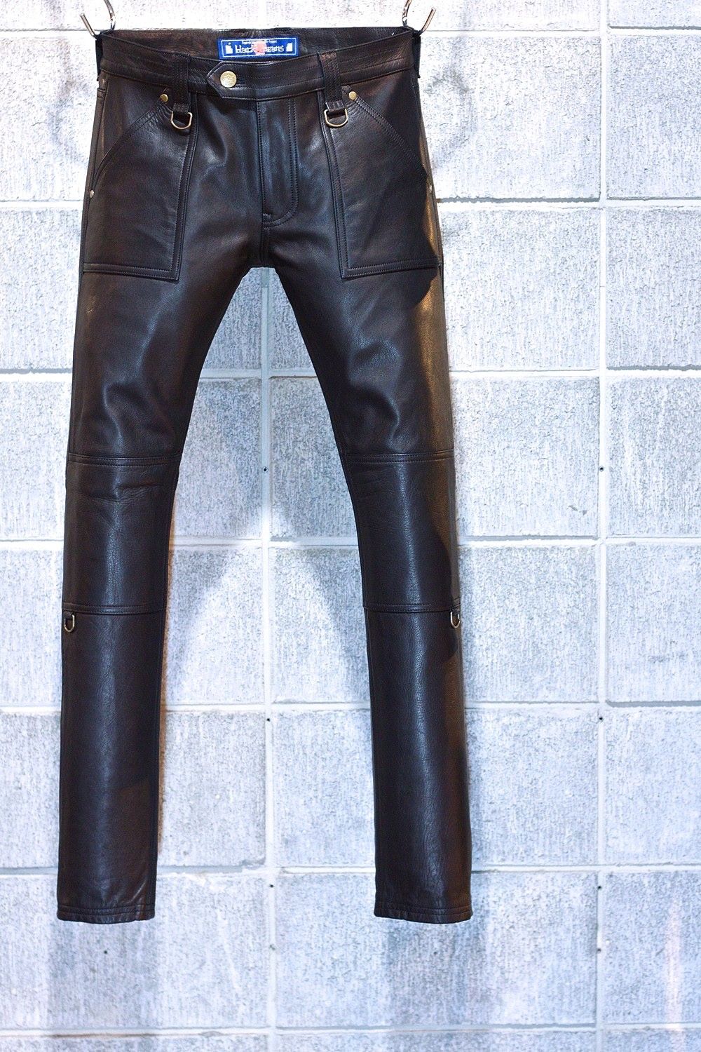 945-81GP20-5 / レザーパンツ (BLACK, WHITE)