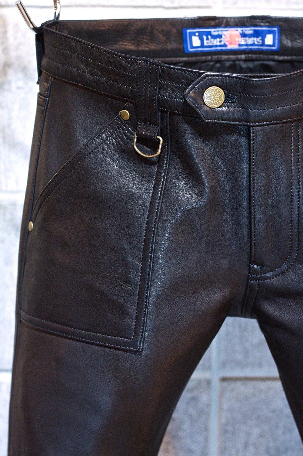 945-81GP20-5 / レザーパンツ (BLACK, WHITE)