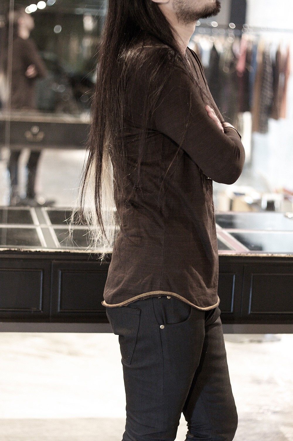 【ラスト一点】DARK BROWN HENRY CUT&SAW