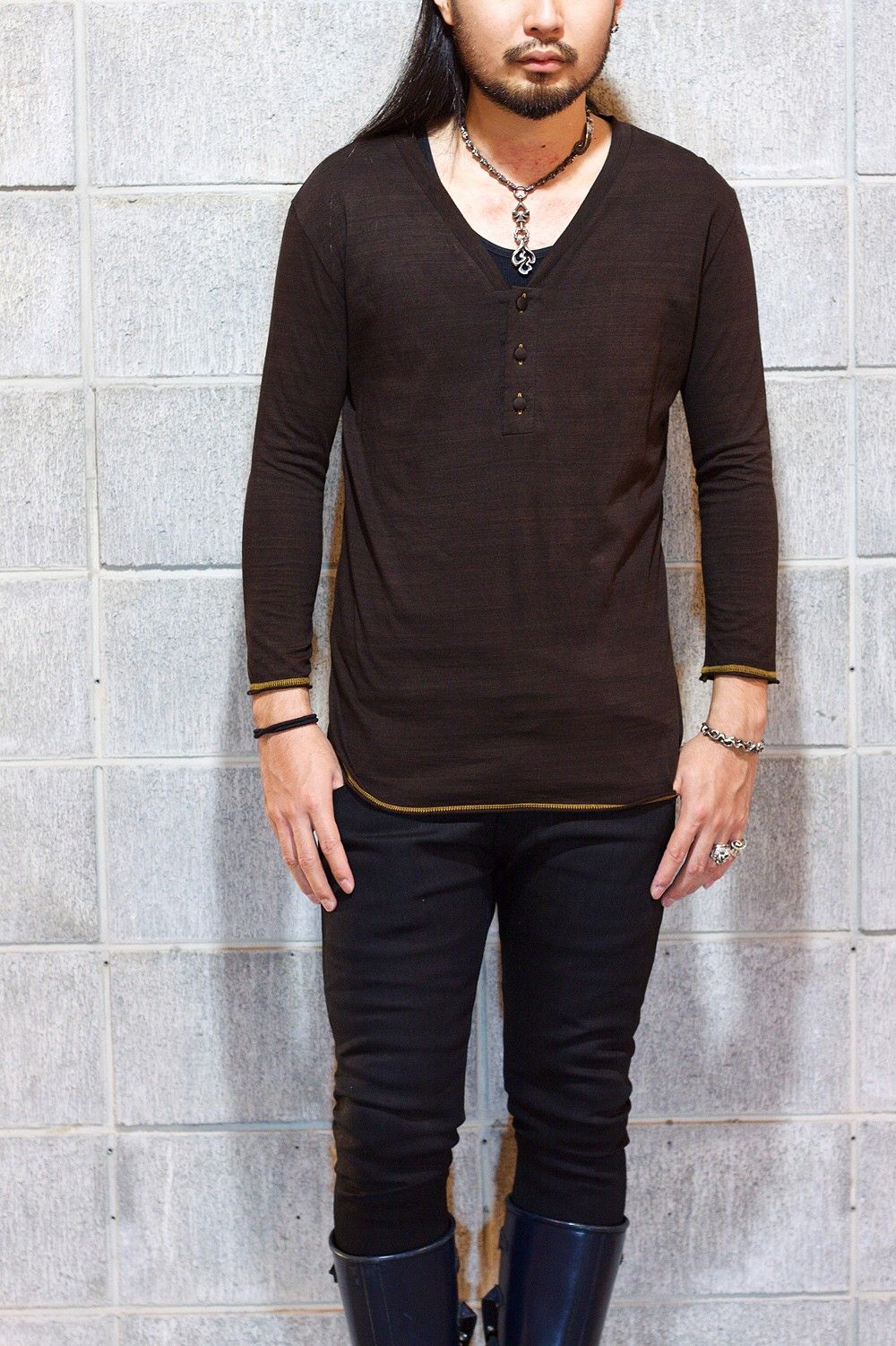 【ラスト一点】DARK BROWN HENRY CUT&SAW