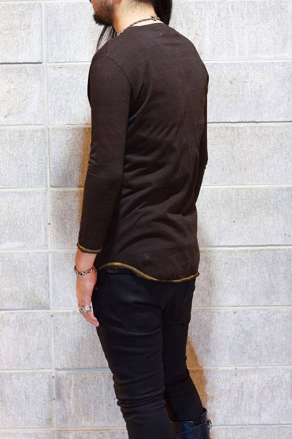 【ラスト一点】DARK BROWN HENRY CUT&SAW