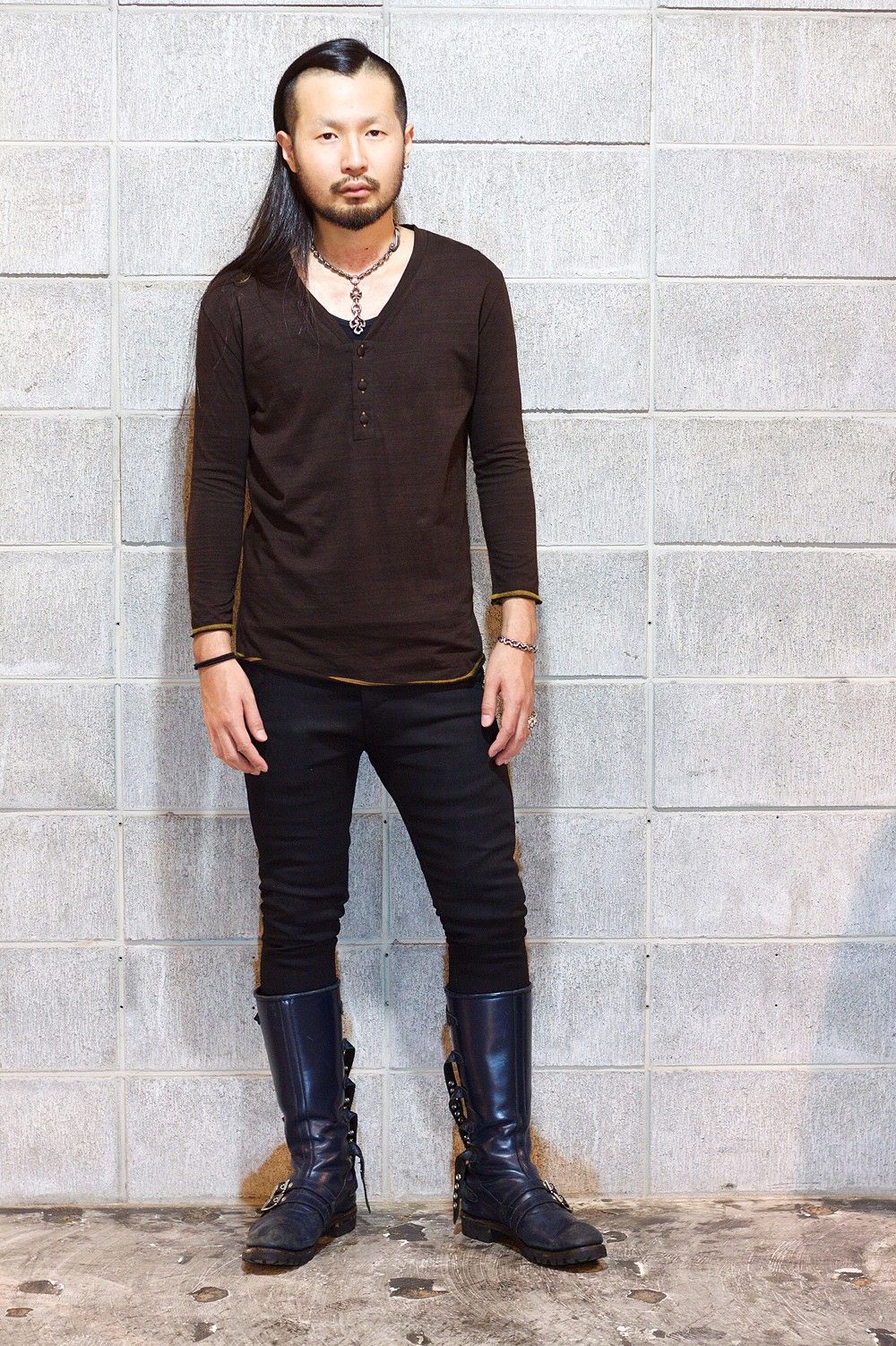 【ラスト一点】DARK BROWN HENRY CUT&SAW