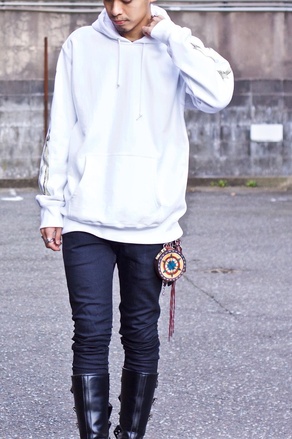 BONE SWEAT PARKA WHITE