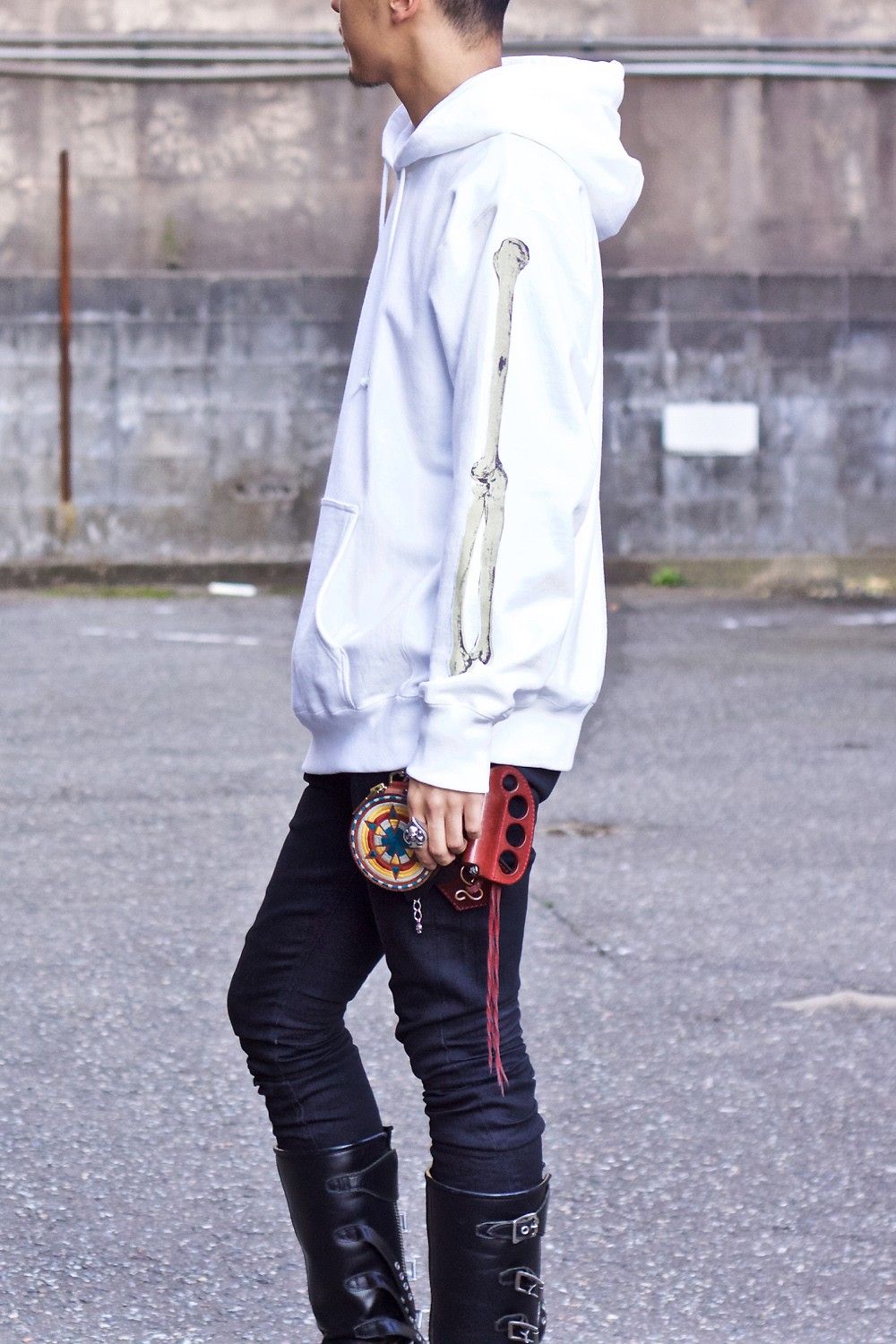 BONE SWEAT PARKA WHITE