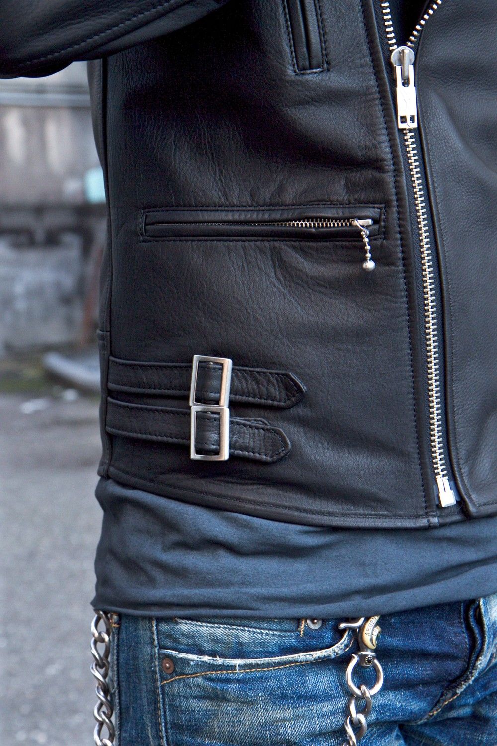 blackmeans - 945-71TJ44-5 (BLACK/SILVER ZIP) | HAZE