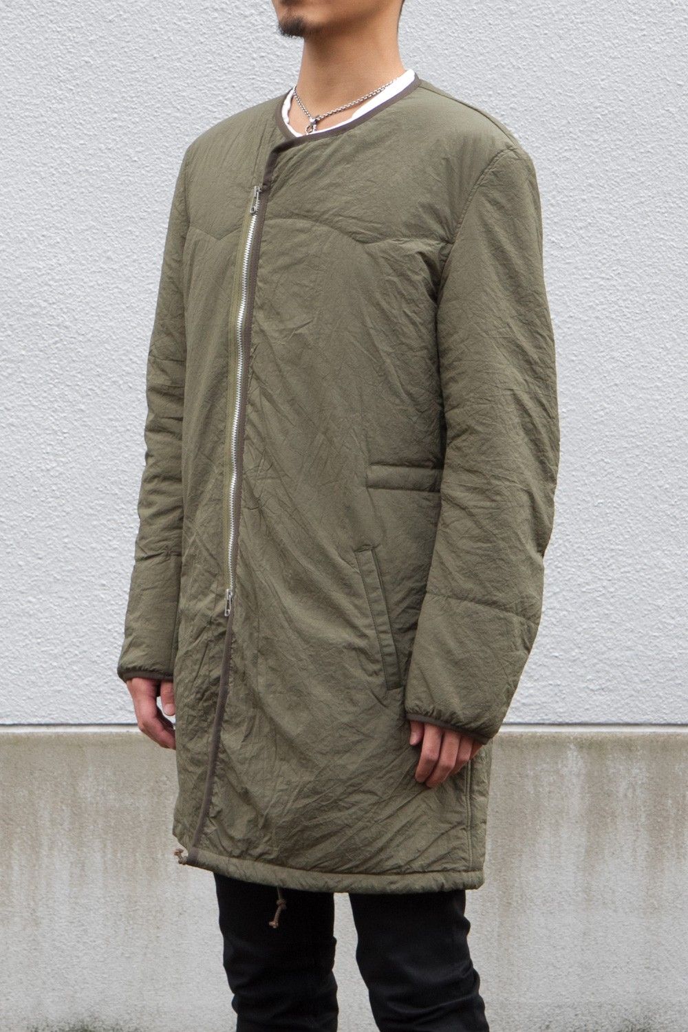 ROUND COLLAR LINING SHIRT "KHAKI"