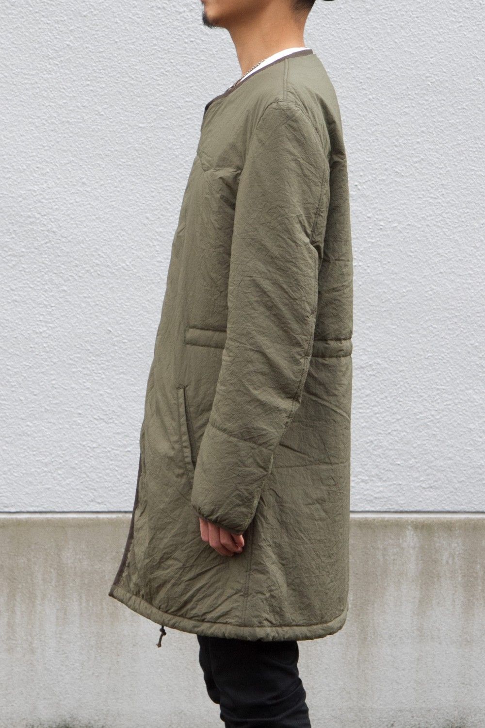 ROUND COLLAR LINING SHIRT "KHAKI"