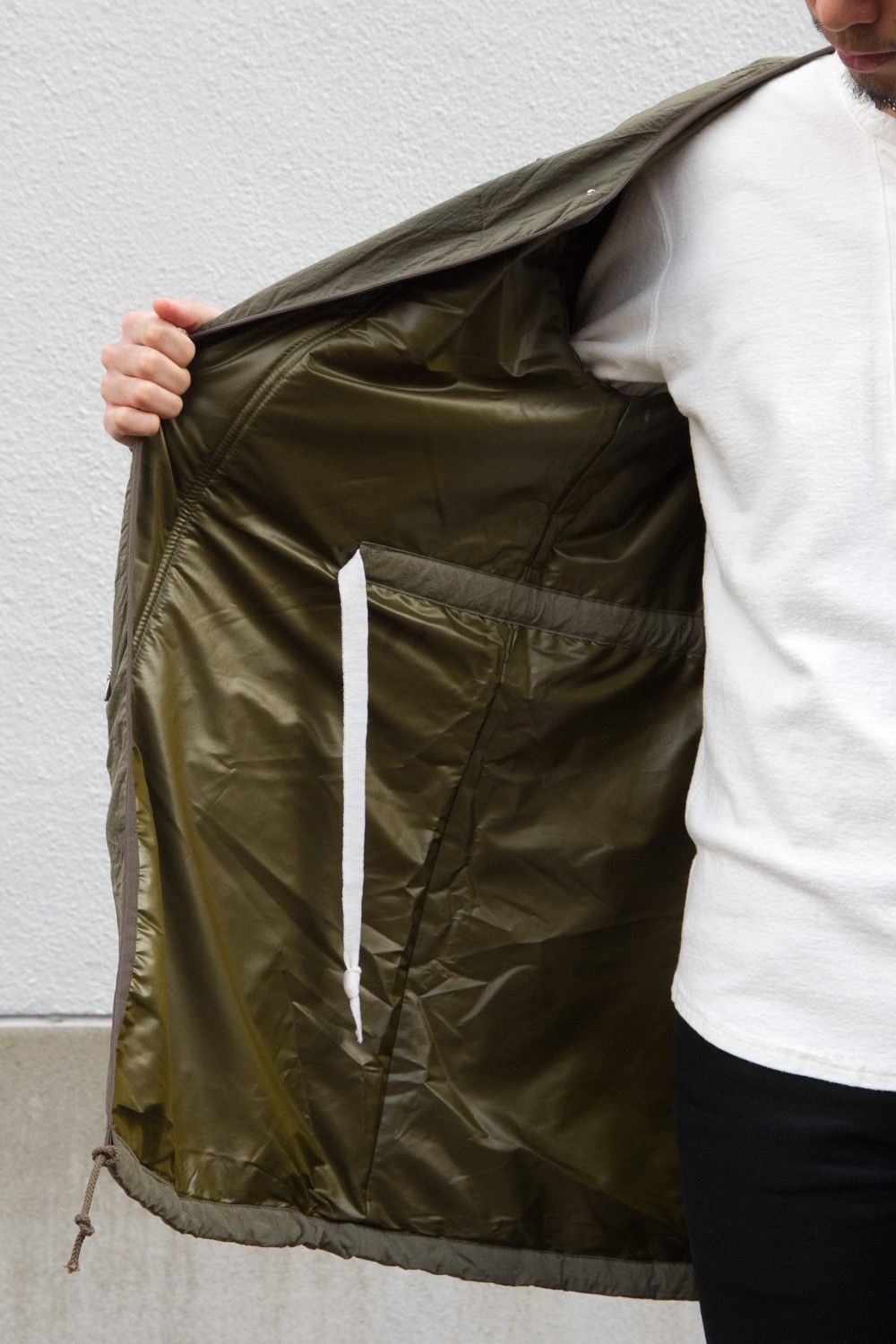 ROUND COLLAR LINING SHIRT "KHAKI"