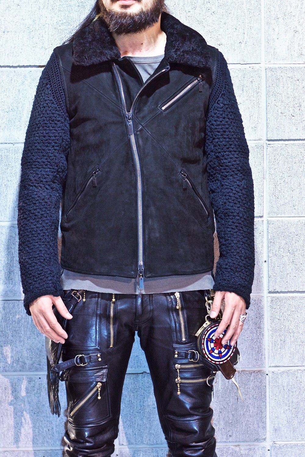 RAG-RUG SLEEVE "B15" JACKET BLACK