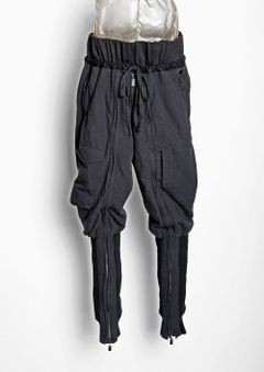 BOT-CLT / DRAWSTRING WAIST LEG WARMER TROUSERS(Black)