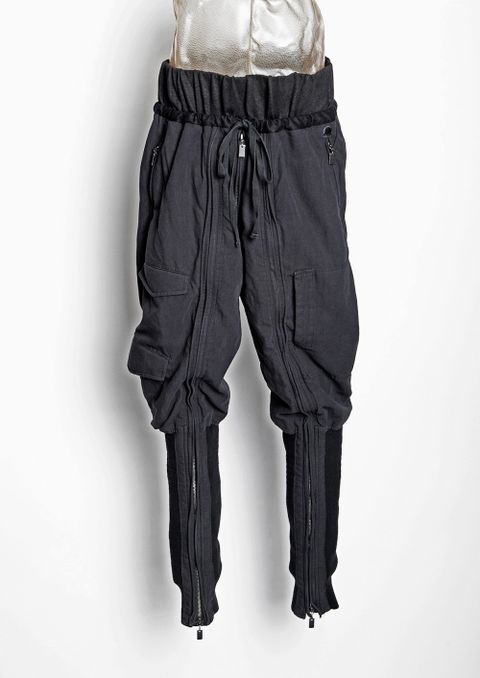 BOT-CLT / DRAWSTRING WAIST LEG WARMER TROUSERS(Black)