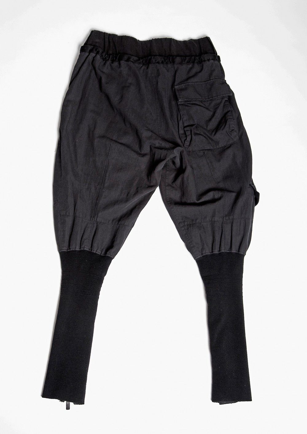 BOT-CLT / DRAWSTRING WAIST LEG WARMER TROUSERS(Black)