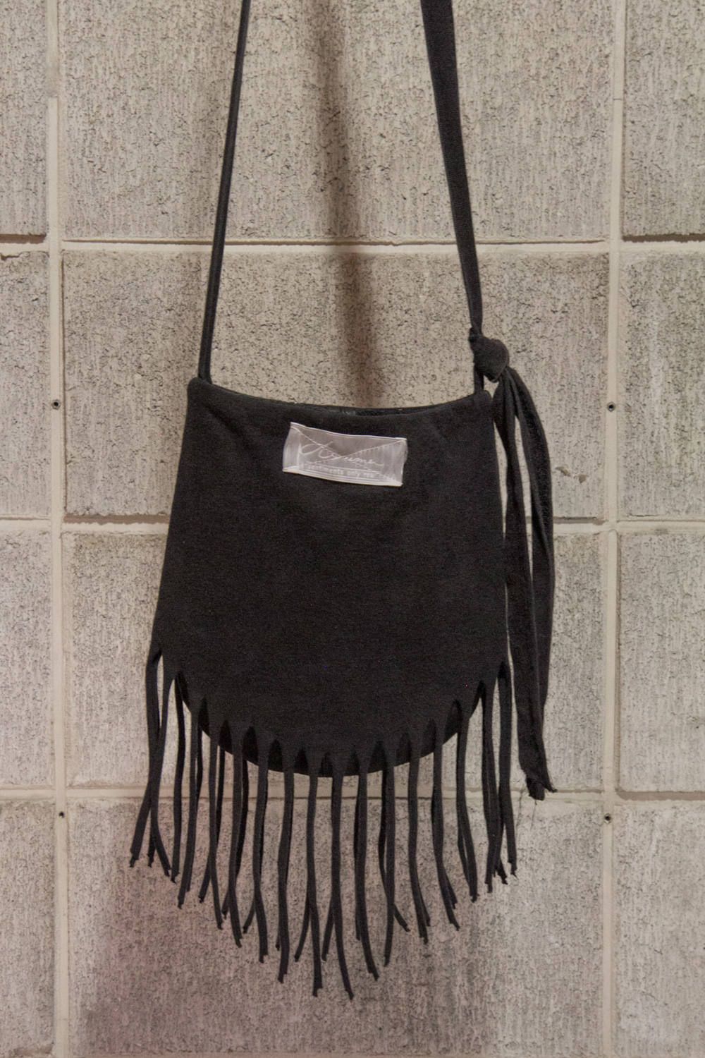 Used T-shirts Leather Bag 01