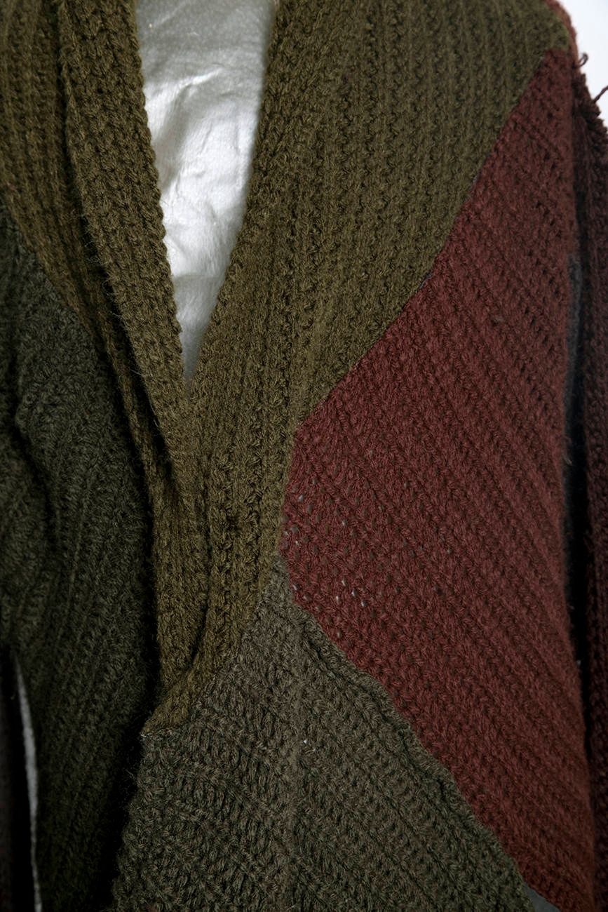 Muffler Rebuild Double Breasted Coat "KHAKI"