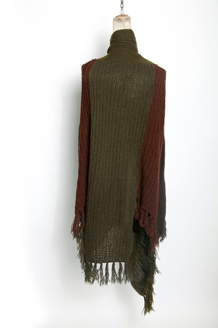 Muffler Rebuild Double Breasted Coat "KHAKI"