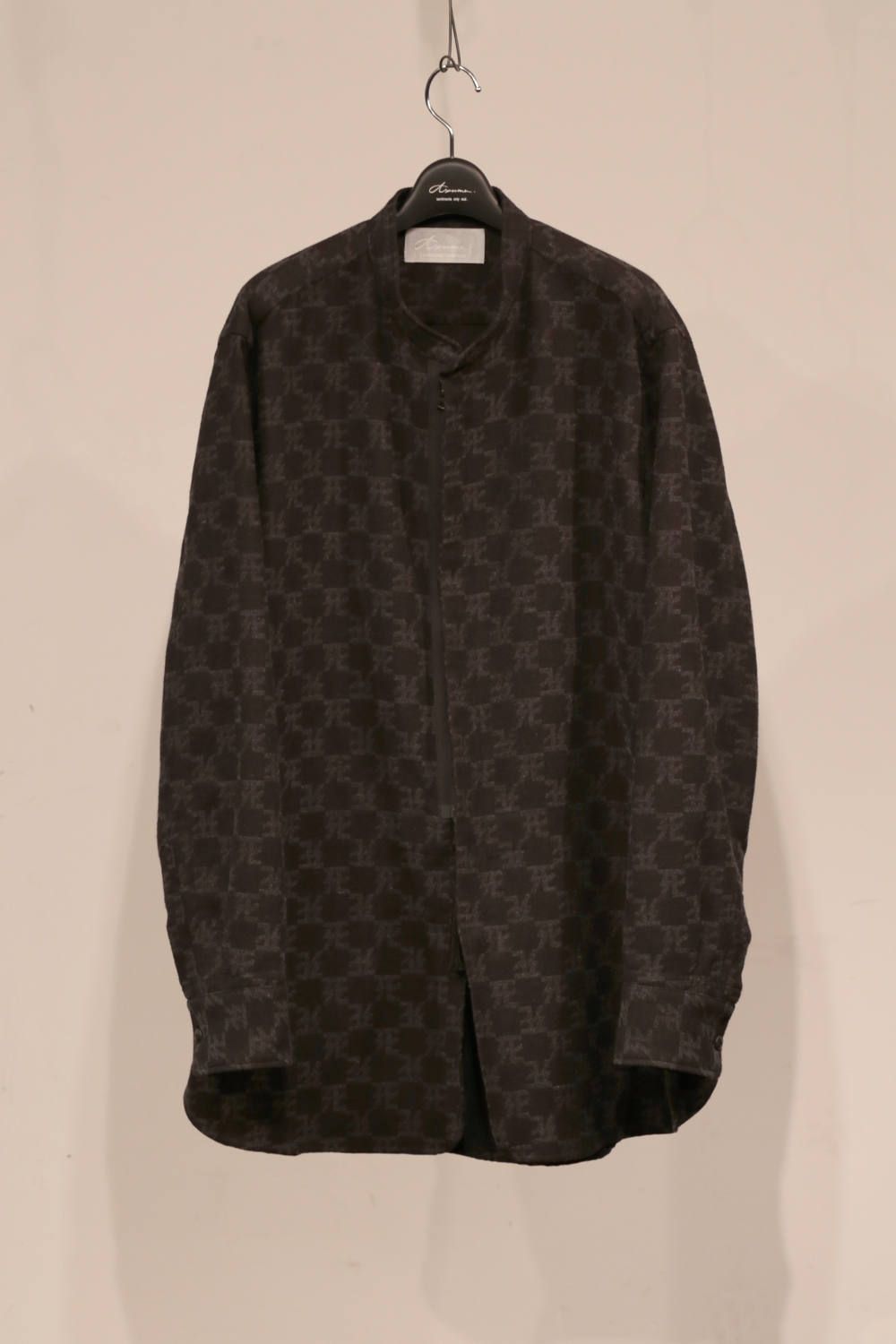 死鳥格子 Padre long shirt × 丸岡和吾 "BLACK,MOSSGREEN"