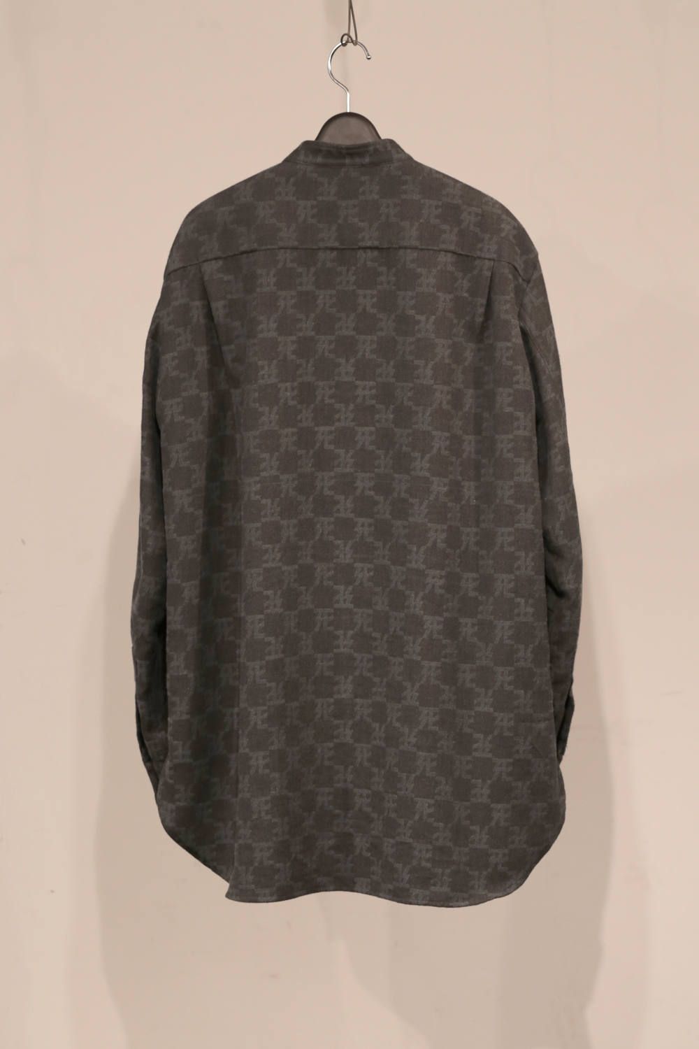 死鳥格子 Padre long shirt × 丸岡和吾 "BLACK,MOSSGREEN"