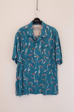 Cigarette end shirt "TURQUOISE"