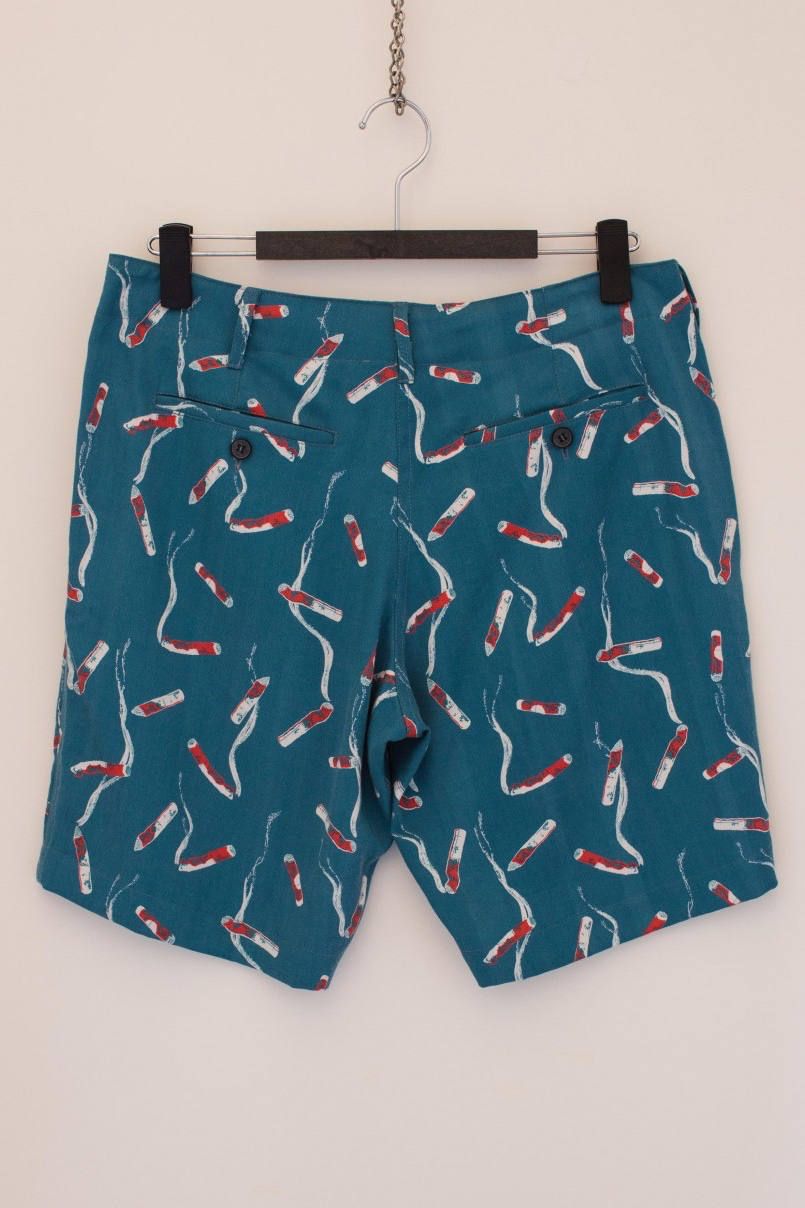 Cigarette end shorts "TURQUOISE"