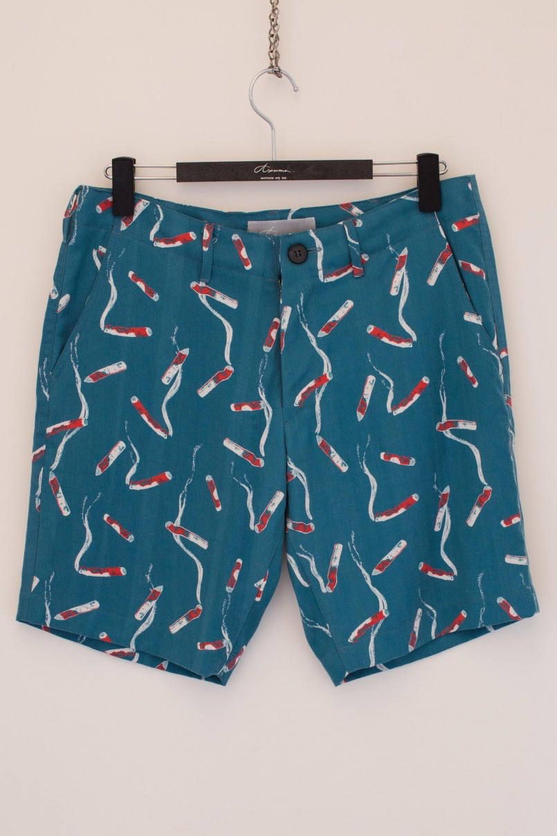 Cigarette end shorts "TURQUOISE"