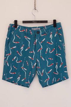 Cigarette end shorts "TURQUOISE"