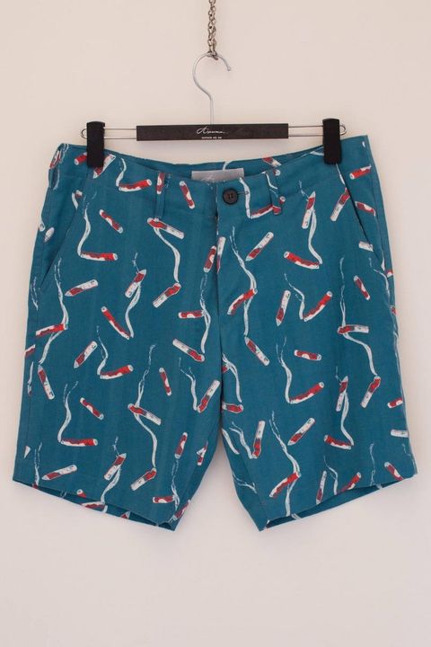 Cigarette end shorts "TURQUOISE"