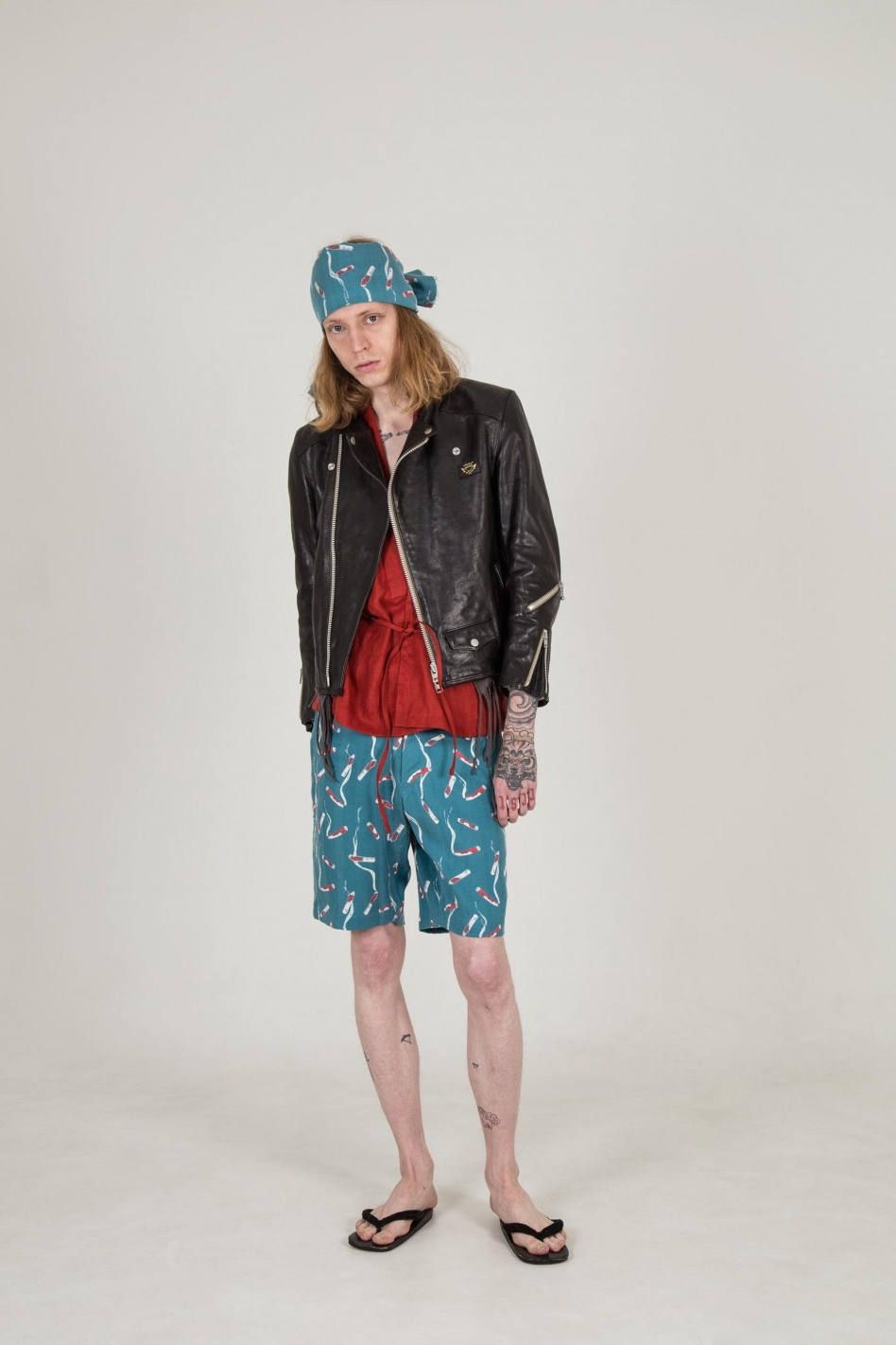 Cigarette end shorts "TURQUOISE"