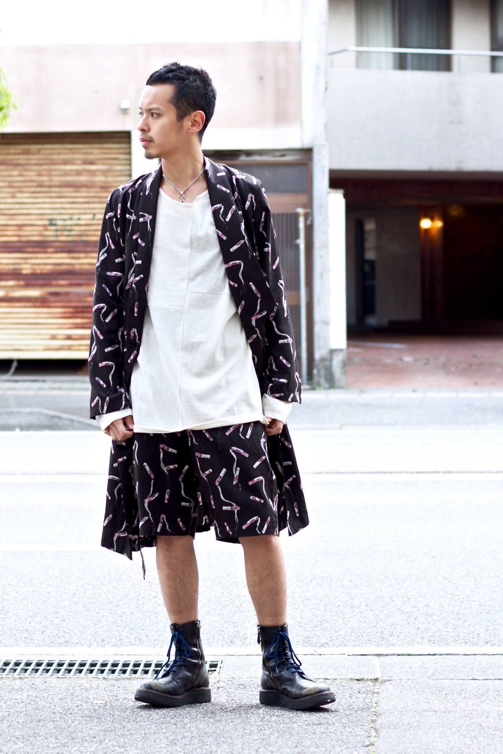 Cigarette end gown "BLACK"