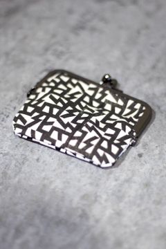 "死" がま口 WHITE×BLACK