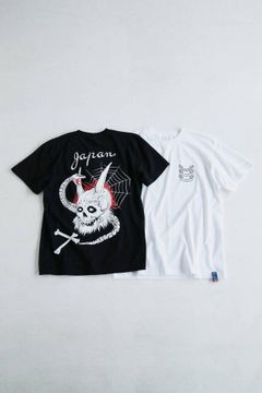 TEE  ”oni_skull” BLACK/WHITE