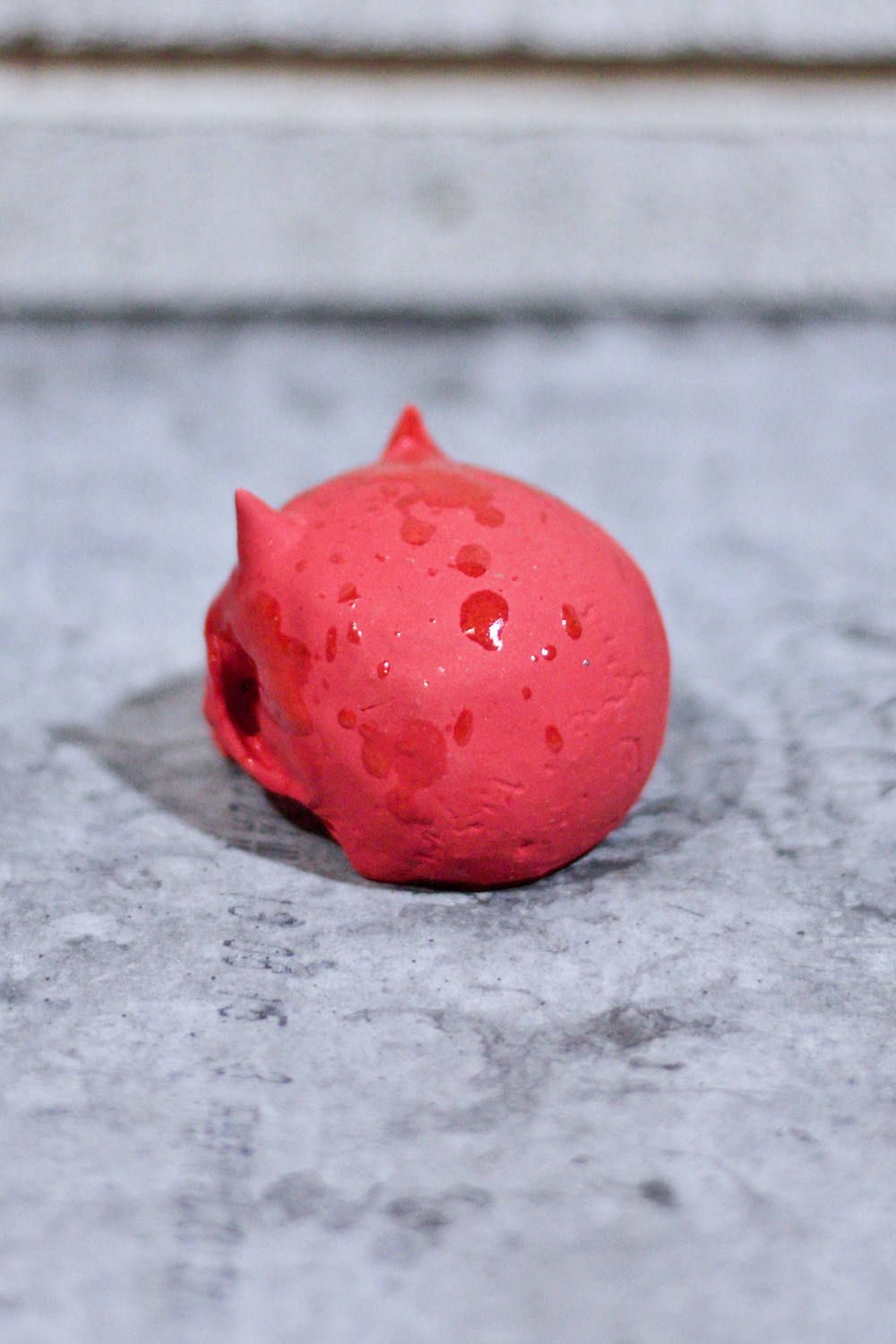"ぐい呑み"小ツノ髑髏 (RED)