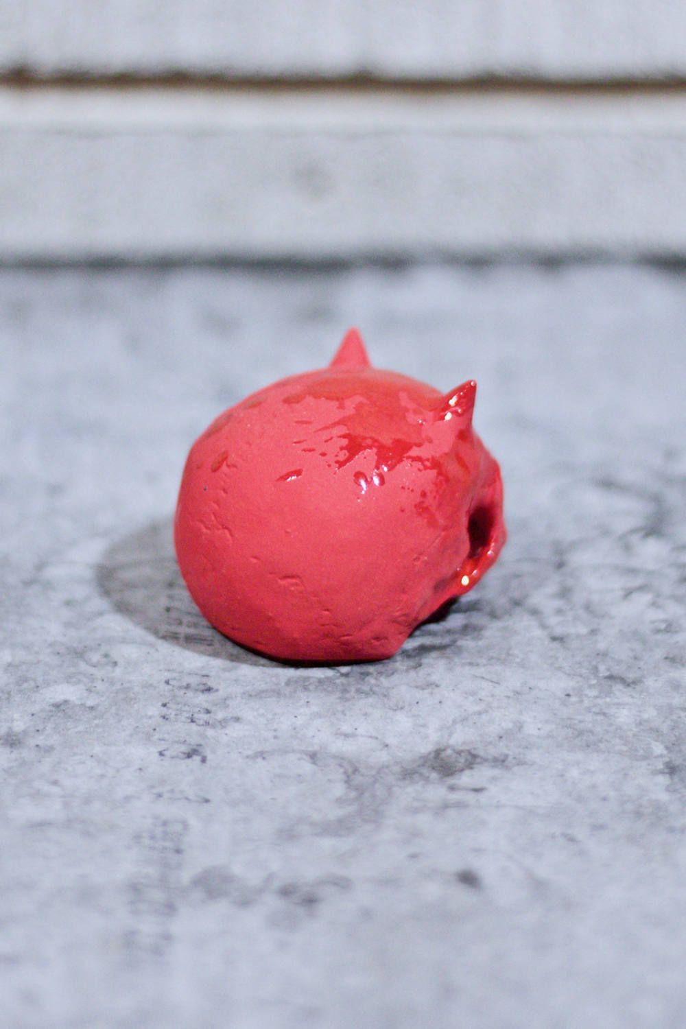 "ぐい呑み"小ツノ髑髏 (RED)