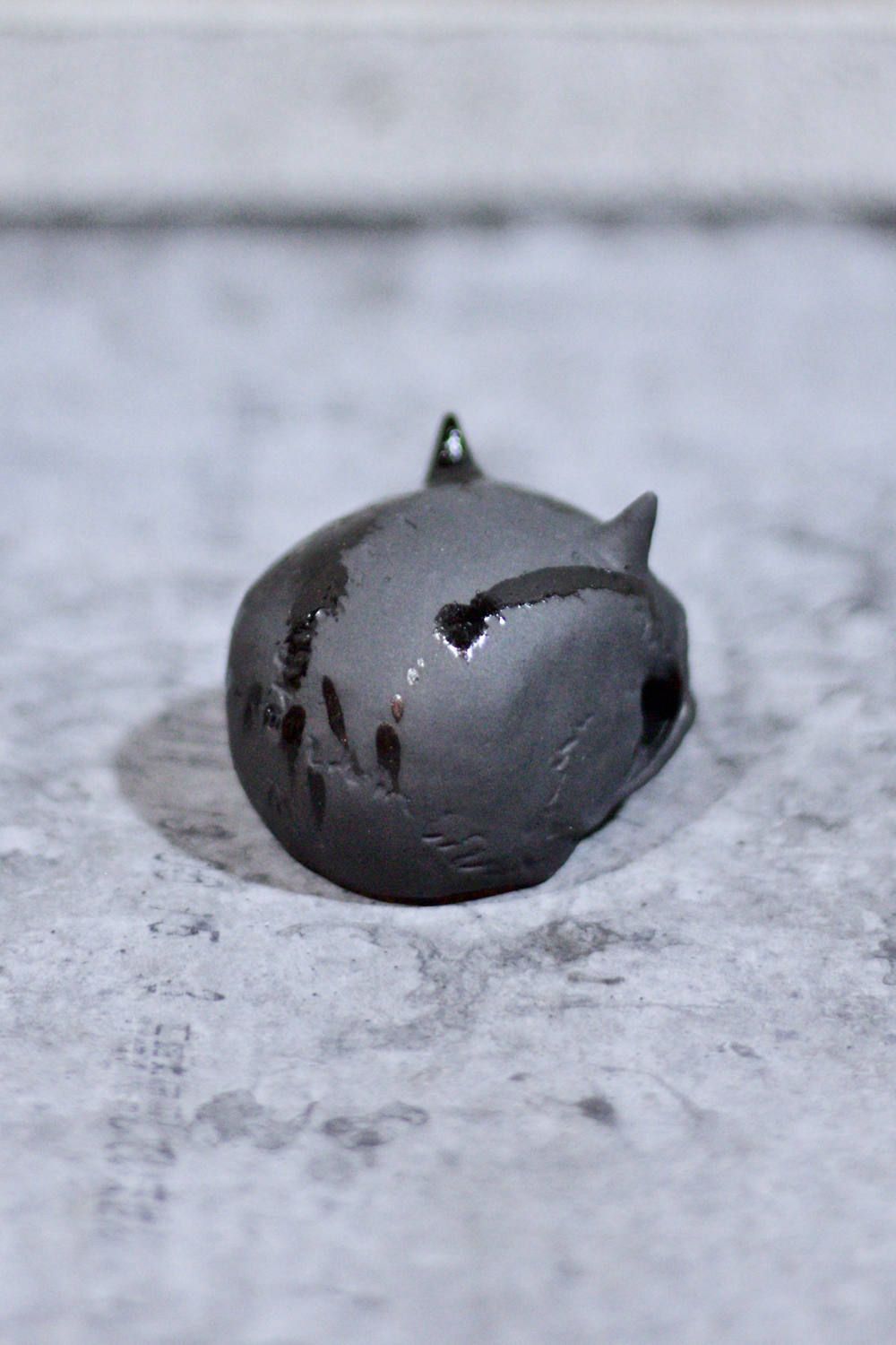 "ぐい呑み"小ツノ髑髏 (BLACK)