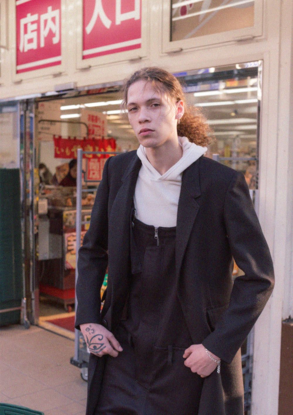 COMMAND THERMAL HOODIE (BLACK,OFF WHITE)