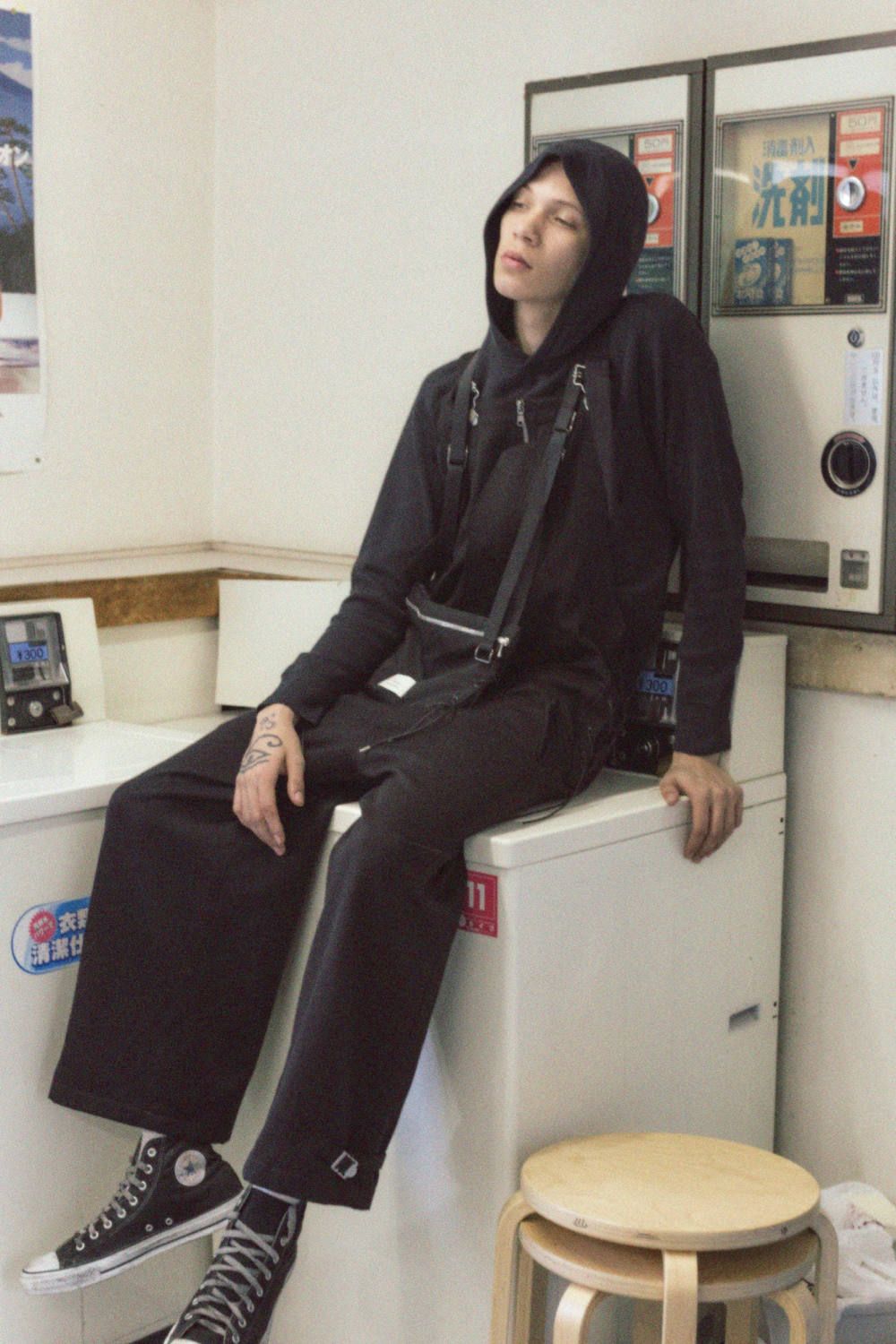 COMMAND THERMAL HOODIE (BLACK,OFF WHITE)