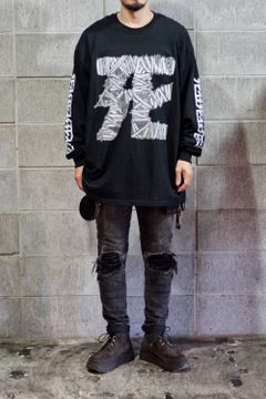 JUN KANEKO×KAZUMICHI MARUOKA  別注"死" ロンTEE ブラック