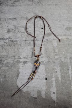 髑髏ネックレス 黒金