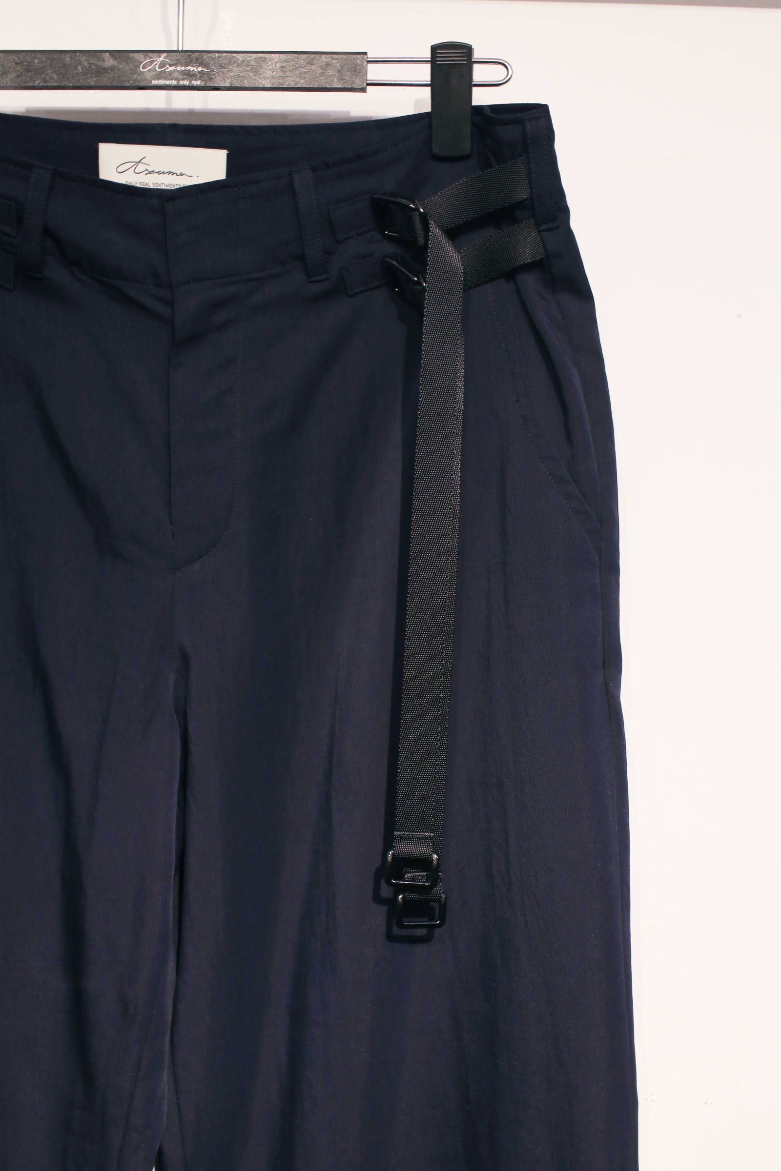 ADJUAT WIDE TROUSERS(BLACK)