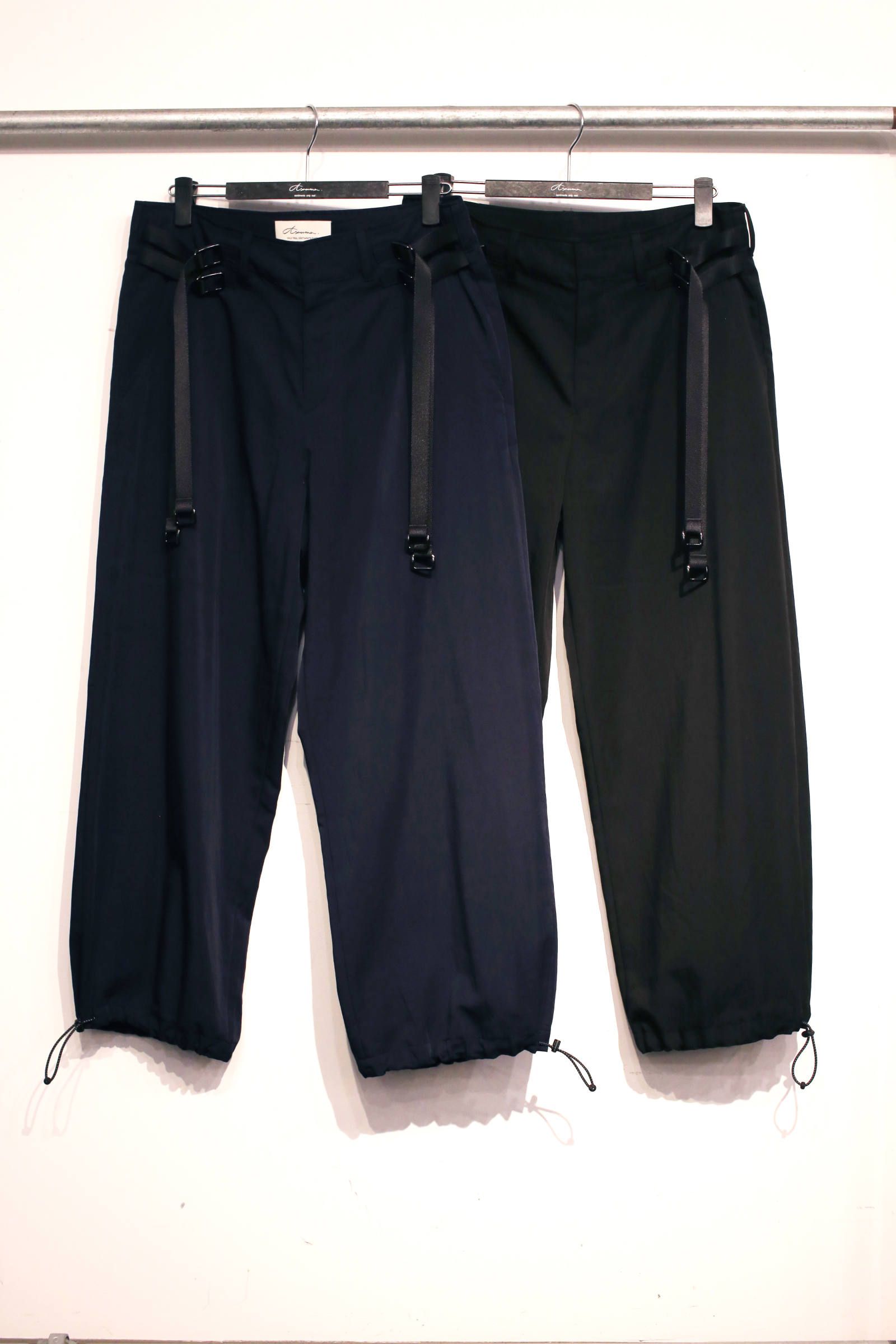 ADJUAT WIDE TROUSERS(BLACK)