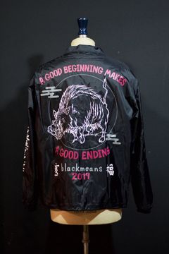 "2019亥年" ボアコーチジャケット BLACK