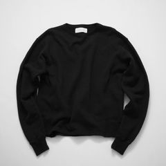 “unfinished series” switch sweater  (BLACK/BEIGE)