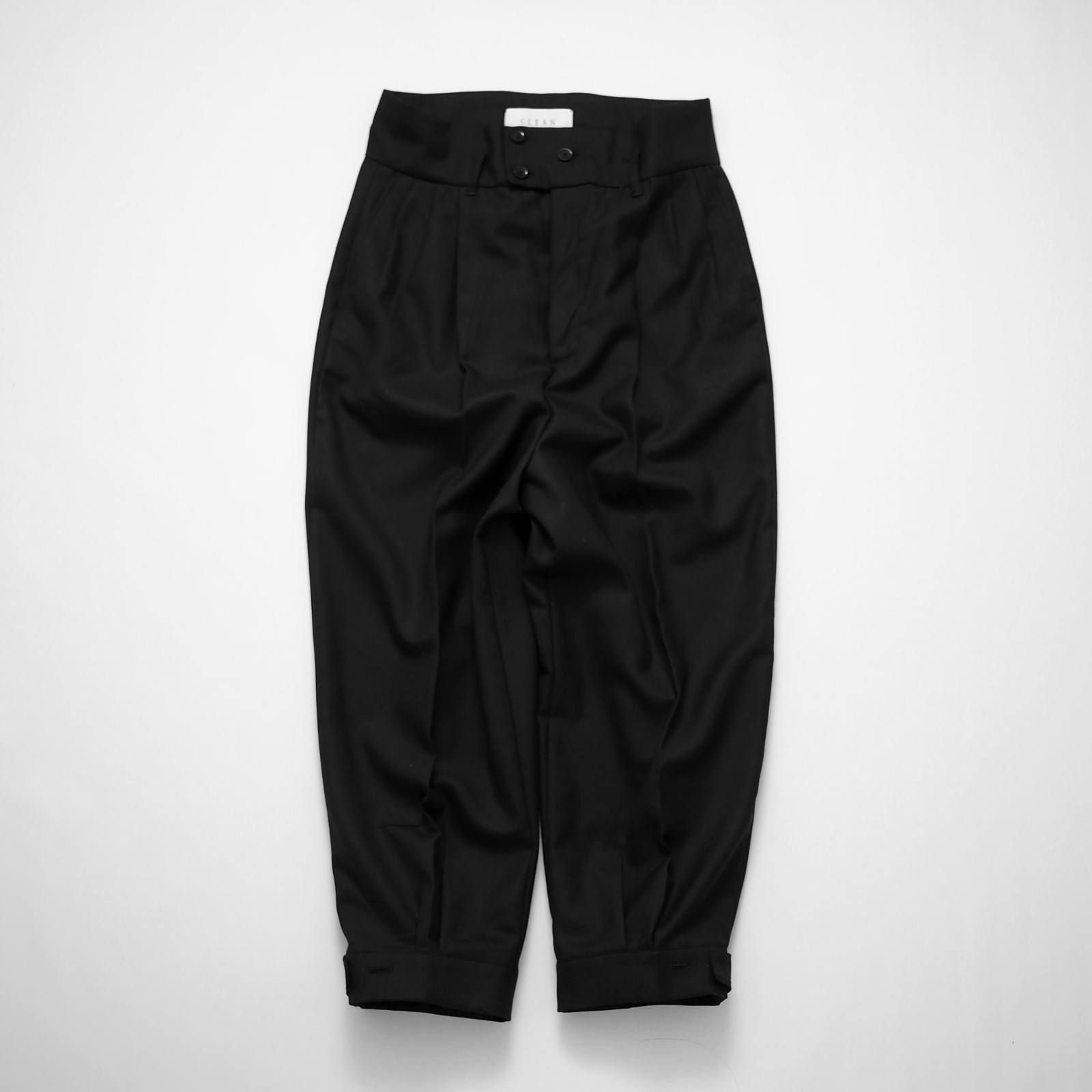 “Bontan” wide slacks (BLACK/SAND)