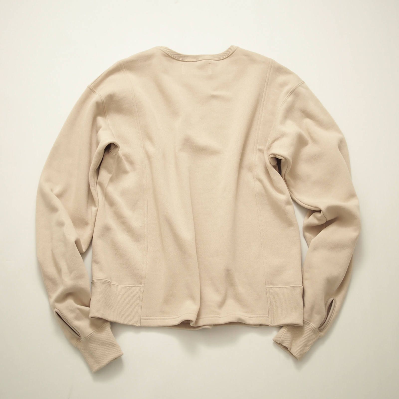 “unfinished series” switch sweater  (BLACK/BEIGE)