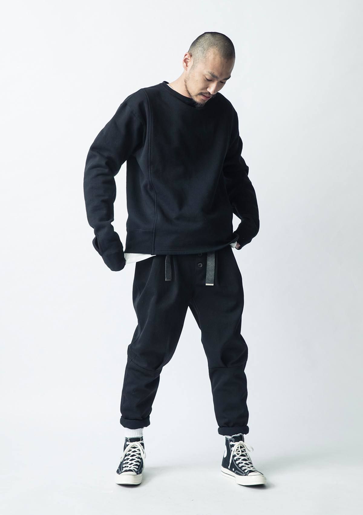 heavy serge trousers (BLACK)