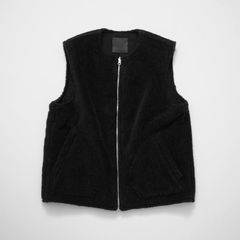 alpaca fur vest  (BLACK)