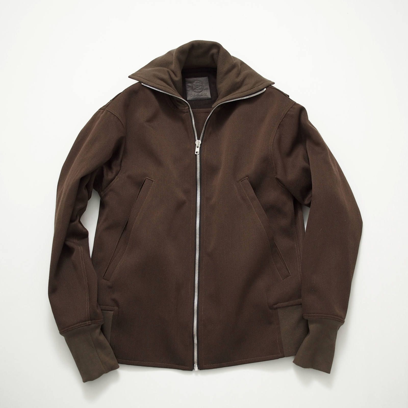 roll neck winter combat jacket  (BLACK/BROWN)